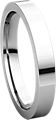 14K White 3mm Flat Comfort Fit Band