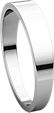 14K White 4mm Flat Tapered Band