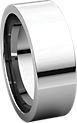14K White 7mm Flat Comfort Fit Band