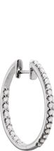 14kt White 1 CTW Diamond Hinged Inside/Outside Hoop Earrings