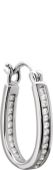 14kt White 1/3 CTW Diamond Inside/Outside Hoop Earrings