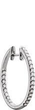 14kt White 3/4 CTW Diamond Hinged Inside/Outside Hoop Earrings